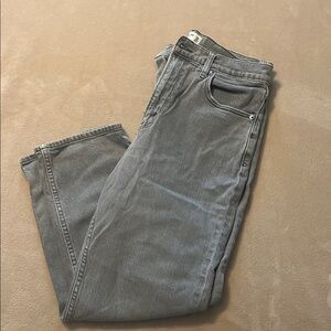 Abercrombie & Fitch Womens Ankle Straight Ultra High Rise Jeans in Gray
